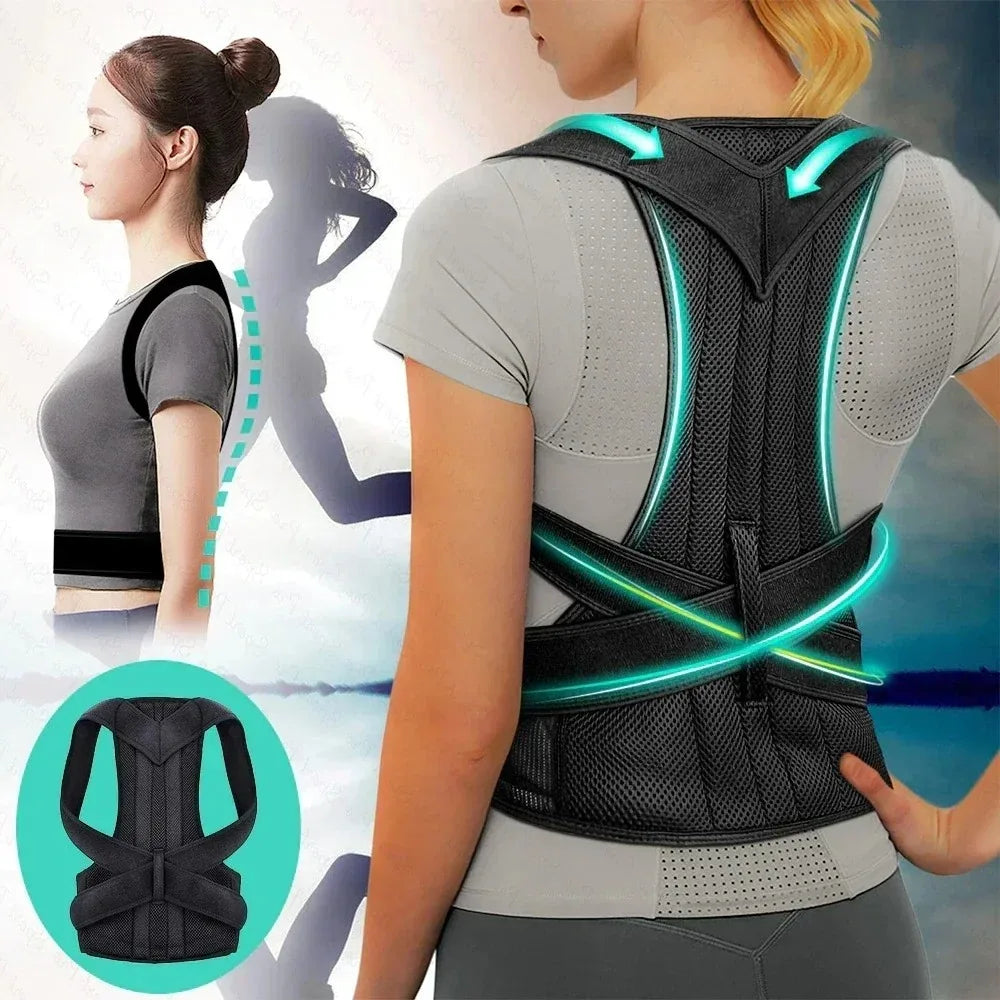 Back Posture Brace Clavicle Support, Stop Slouching And Hunching, Adjustable Back Trainer Unisex, Order A Size Up