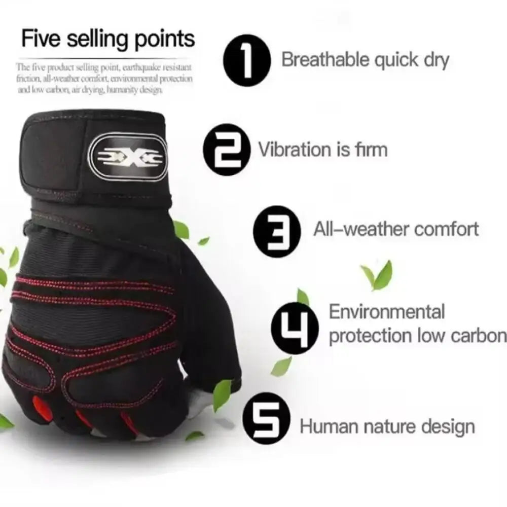 Fitness Half Finger Gloves Men And Women Wrist Guard Sports Dumbbell Riding Non Slip Horizontal Bar Exercise Training