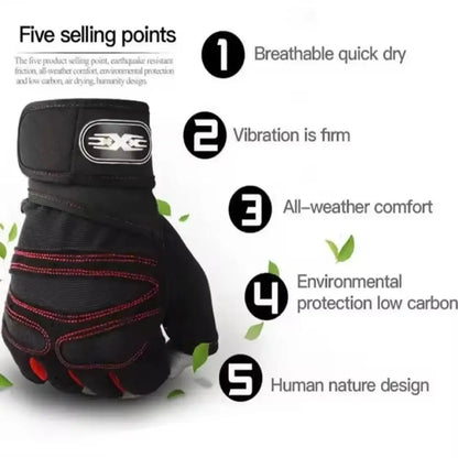 Fitness Half Finger Gloves Men And Women Wrist Guard Sports Dumbbell Riding Non Slip Horizontal Bar Exercise Training