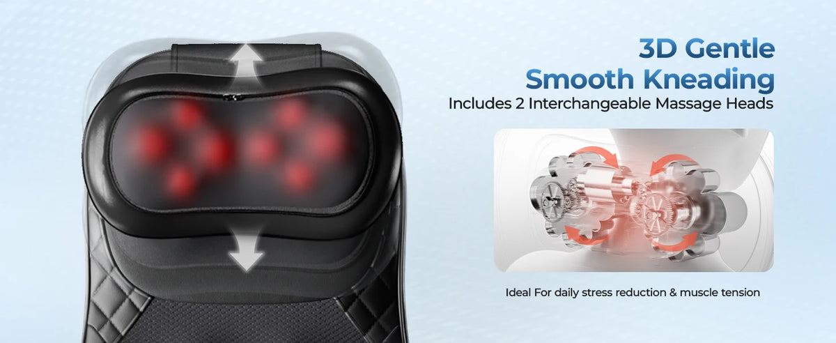 Portable Full Body Massage Chair Pad Shiatsu Kneading Seat with Heat And Compression for Neck Back Shoulder UL Adapter Included Shiatsu Neck Back Massager with Heat, Adjustable Massage Chair Pad Back Support Massage Seat Cush