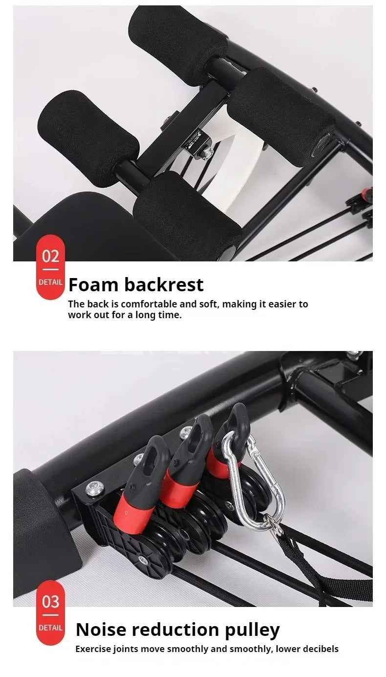 Multi-functional rowing machine sit-up abdominal wheel full-body weight loss and fitness equipment rowing fitness equipment