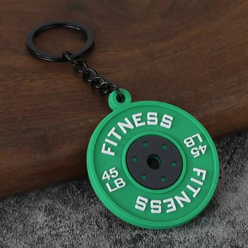 Stylish 4 Styles Mini Fitness Equipment Keychain Unisex Multiple Options Available Bag Key Hanging Trinket Perfect Gift Keyring