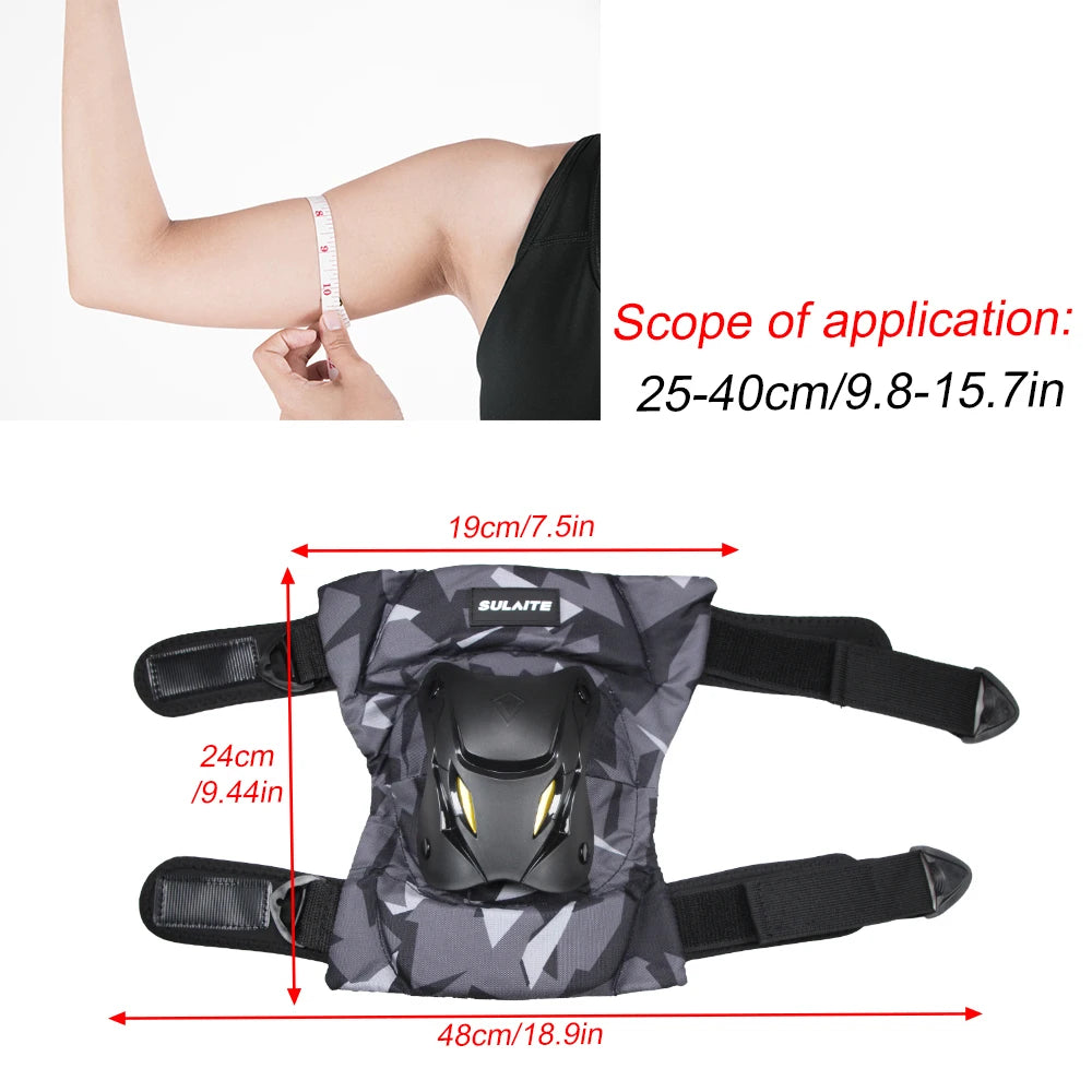 1Pair Knee and Elbow Pads, Gear-Multi Sport Protection for Skateboard, BMX, Pogo,Inline Skating, Scooter-Kids, Teen, Adult Sizes