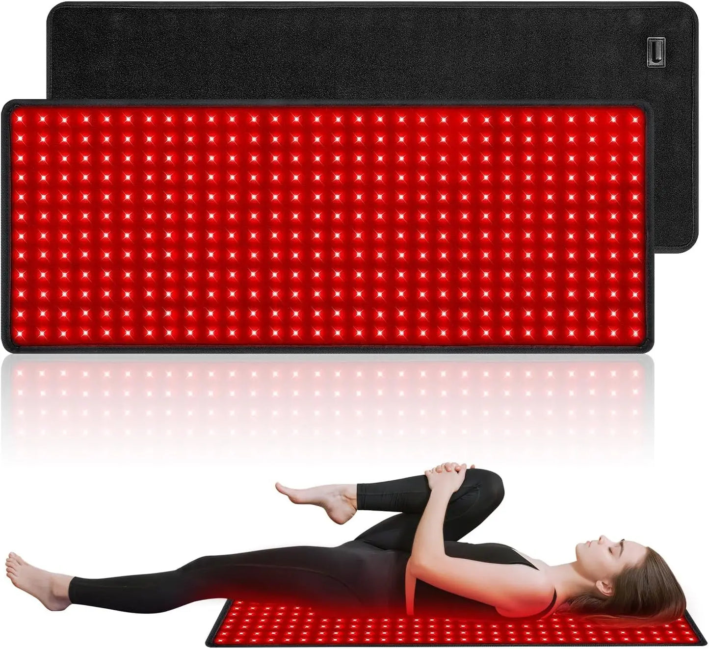 Large Red Light Therapy Pad, Dual Chip 660&850 nm Red&Infrared Light Therapy for Body Back Waist Shoulder Knee Joint Pain Relief