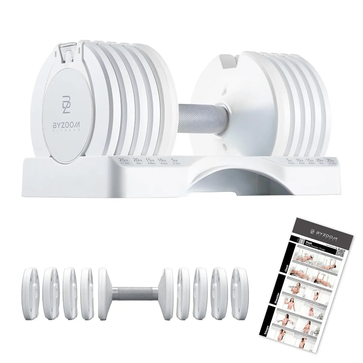 Pure Series Adjustable Dumbbell - 12.5/25/27.5/50/55/75lb - ONE UNIT OR PAIR(check QTY before purchase) - 5-in-1/, Custom