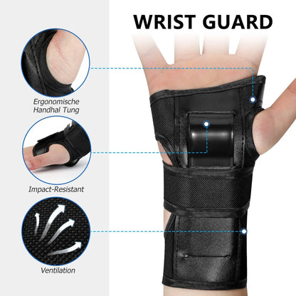 Knee Pads Elbow Pads with Wrist Guards, 3 in 1 Protective Gear Set for Skating Cycling Bike Rollerblading Scooter