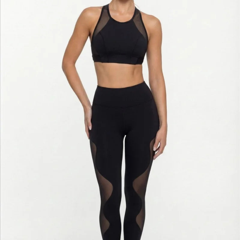 Sports Vest Slim Fit Women's Gym Kit Vacation Sexy Outfits Workout Top Pilates Training Yoga Set Fitness Jogging Two-piece Sets