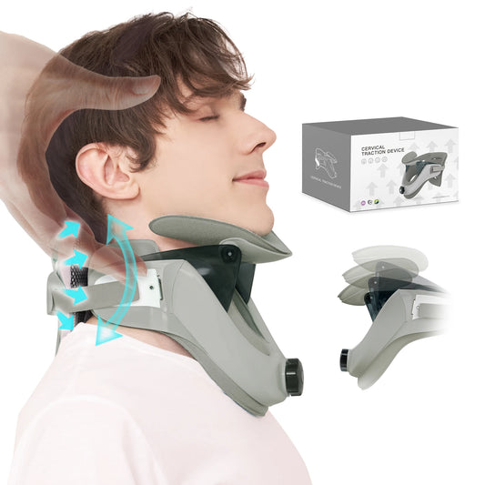 Neck Traction Device by Air Collar - Neck Stretcher - Cervical Traction Device - Neck & Shoulder Pain Relief - Stretcher Collar