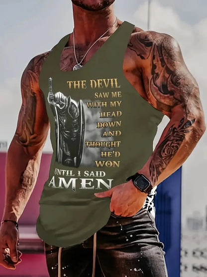 3D Skull Print Round Neck Summer Adult Men's Vest Clothing Basketball Sleeveless Outdoor Sports Gym Breathable Sleeveless Vest
