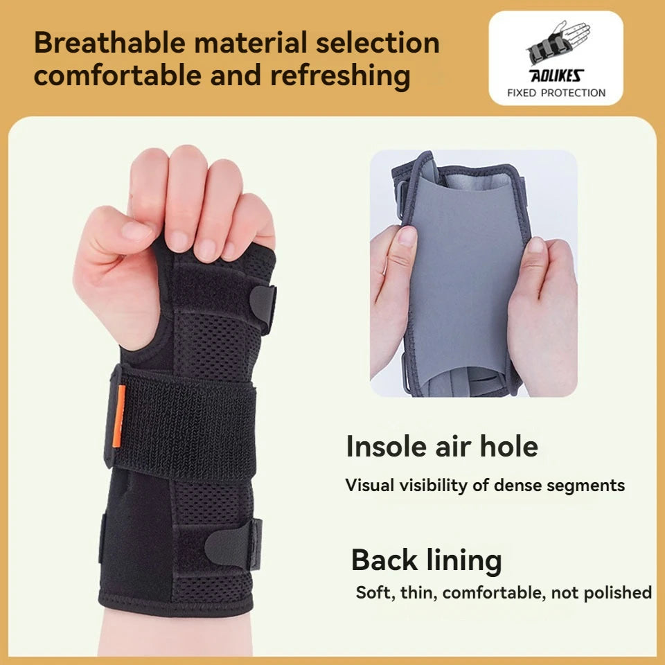 AOLIKES 1PC Wrist Brace Splint Carpal Tunnel for Women Men,Night Wrist Sleep Support Brace,Pain Relief for Sprain, Carpal Tunnel