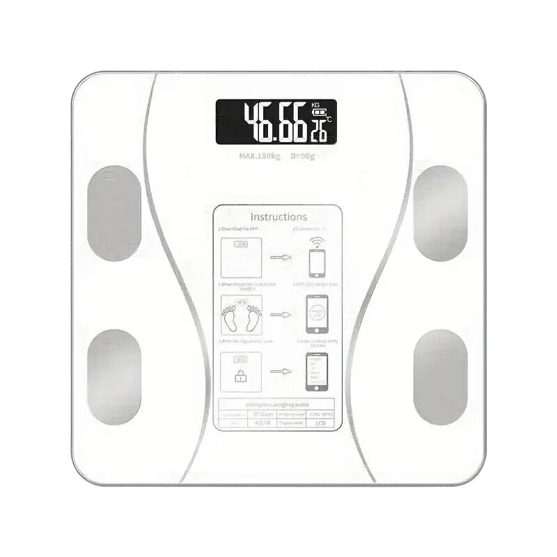 Smart Body Fat Scale Wireless LED Digital Bathroom Weight Scale Body Composition Analyzer Testing Scale