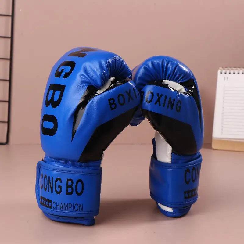 6oz Kids Professional Boxing Gloves Breathable PU Leather Muay Thai Karate Training Sparring Punching Gloves