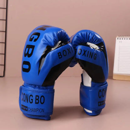 6oz Kids Professional Boxing Gloves Breathable PU Leather Muay Thai Karate Training Sparring Punching Gloves