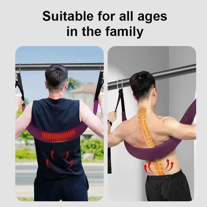 Home Gym Lumbar Traction Belt Adjustable Horizontal Bar Stretch Back Suspension Spine Alignment for Daily Exercise