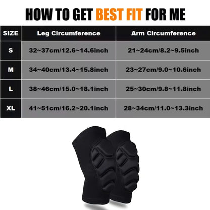 2pc Professional Knee Elbow Pads for Men&Women,Knee Elbow Brace with Thick Shock-Absorbing Sponge,Knee Support & Elbow Support