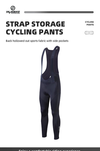 YKYWBIKE Men's Cycling Bib Long Pants Spring Autumn Long Cycling Pants Bib Road Bike Pants Bib Tights Cycling Bib Pants