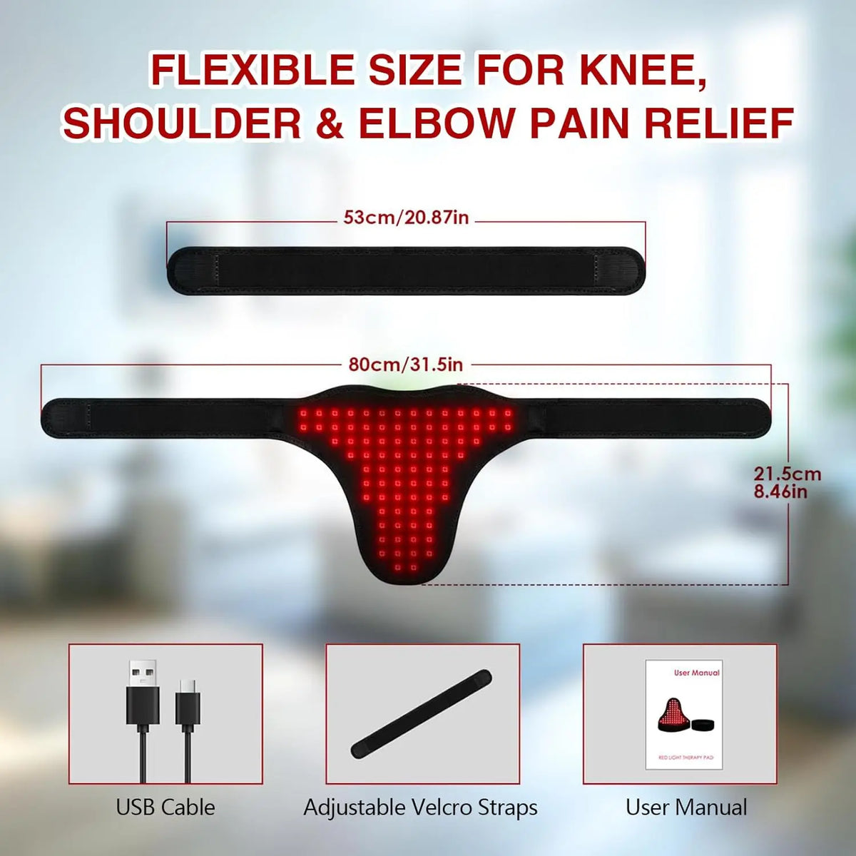 Wireless LED Red Light Thermal Pad Therapy Massage Belt 660&850 nm Infrared Therapy Neck and Shoulder&Prostate Therapy Device