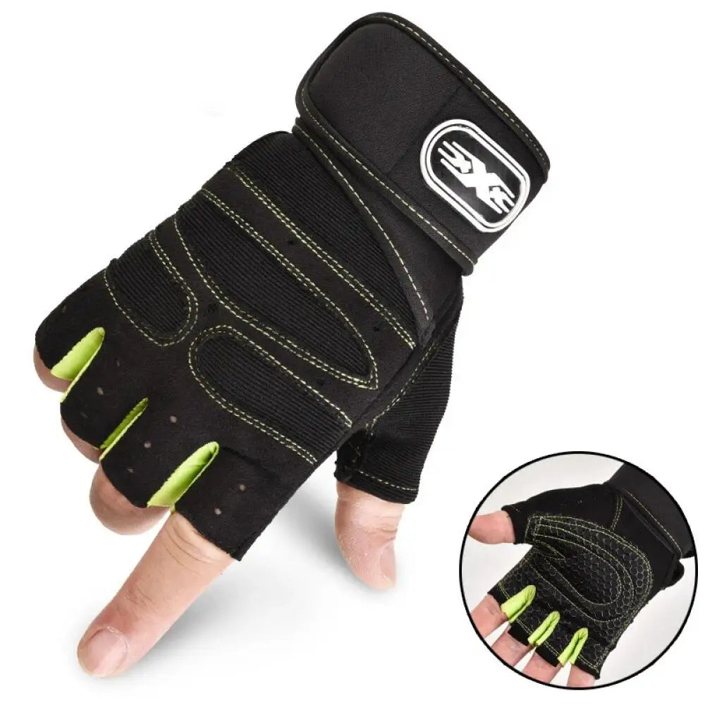 Fitness Half Finger Gloves Men And Women Wrist Guard Sports Dumbbell Riding Non Slip Horizontal Bar Exercise Training