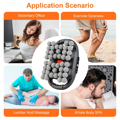 42 Heads Fascia Gun High-Frequency Vibration Deep Body Massage Device Back Waist Thigh Massager Neck Shoulder Muscle masajeador