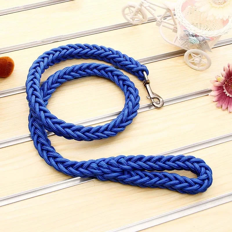 4.5ft Heavy Duty Large Dog Leash Durable Nylon Braided Lead for Small Medium Big Dogs Walking Hunting Camping Pet Accessories