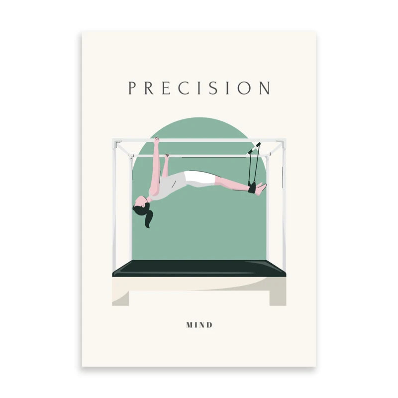 Yoga Asana Line Art Prints Pilates Teaching Posters Modern Minimalist Yoga Poses Canvas Painting Pilates Studio Wall Decor