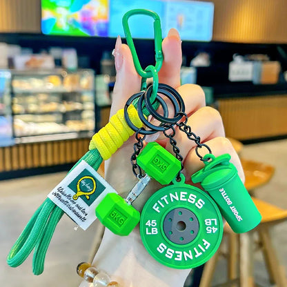 Fitness Keychain for Gym Lovers Premium Gift Sports Enthusiasts Accessories for Workout Bags Water Bottles D-shaped Buckle