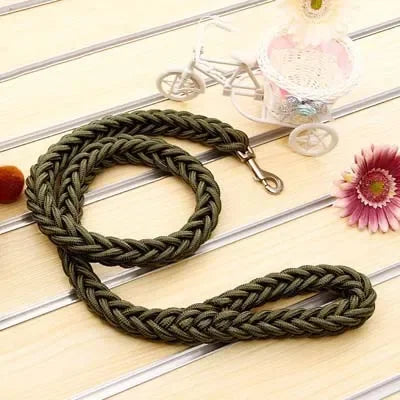 4.5ft Heavy Duty Large Dog Leash Durable Nylon Braided Lead for Small Medium Big Dogs Walking Hunting Camping Pet Accessories