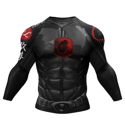 Bjj Rash Guards Mens Jiu Jitsu MMA T-shirt Rashguard No Gi Long Sleeve Men Boxing Running Training T-shirts Strech Sport Tees