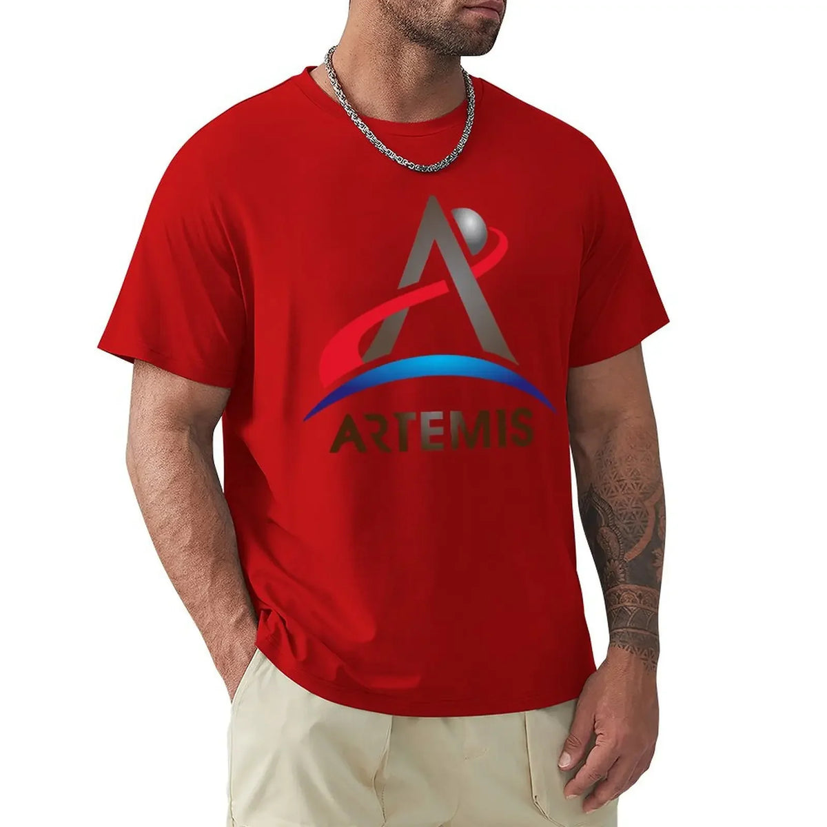 Artemis program T-Shirt anime korean fashion sublime clothing for men