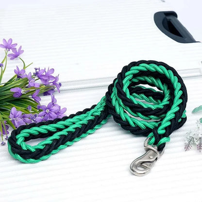 4.5ft Heavy Duty Large Dog Leash Durable Nylon Braided Lead for Small Medium Big Dogs Walking Hunting Camping Pet Accessories