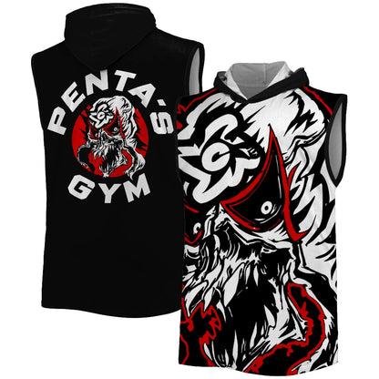 Men's Black Penta Penta's Gym Tank Top 3D Outdoor Sports Quick Dry Breathable Hooded Tank Street Casual Sleeveless Hoodie 2026