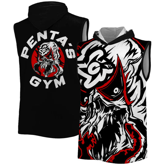 Men's Black Penta Penta's Gym Tank Top 3D Outdoor Sports Quick Dry Breathable Hooded Tank Street Casual Sleeveless Hoodie 2026