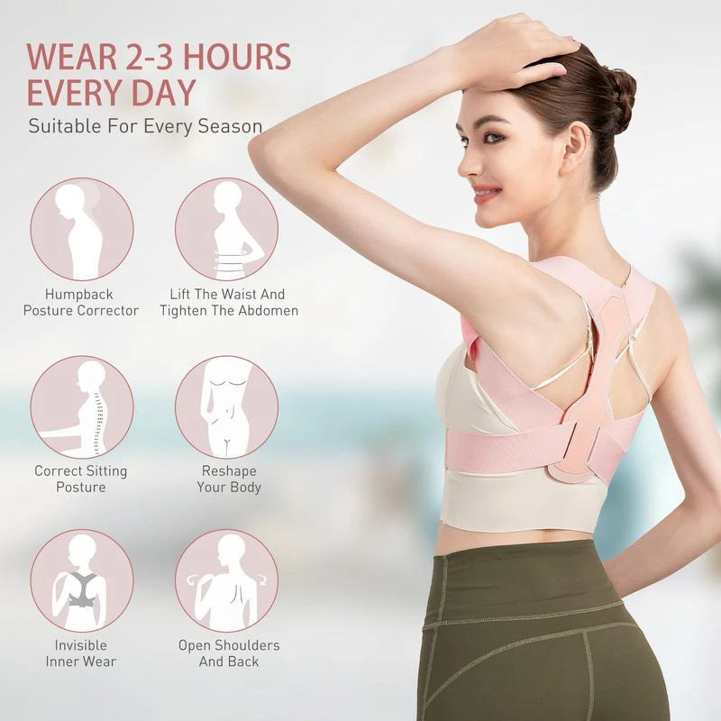 Invisibility Breathable Posture Corrector Belt Adjustable Rectify Posture Back Support Belt Back Neck Brace Posture Training