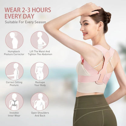 Invisibility Breathable Posture Corrector Belt Adjustable Rectify Posture Back Support Belt Back Neck Brace Posture Training