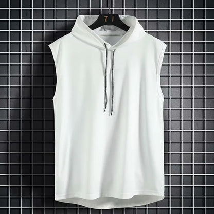 2023 New Fashion Zipper Cardigan Sweater Mens Sleeveless Hooded Vest Jacket Plus Size S-4XL Streetwear Vest Hoodies
