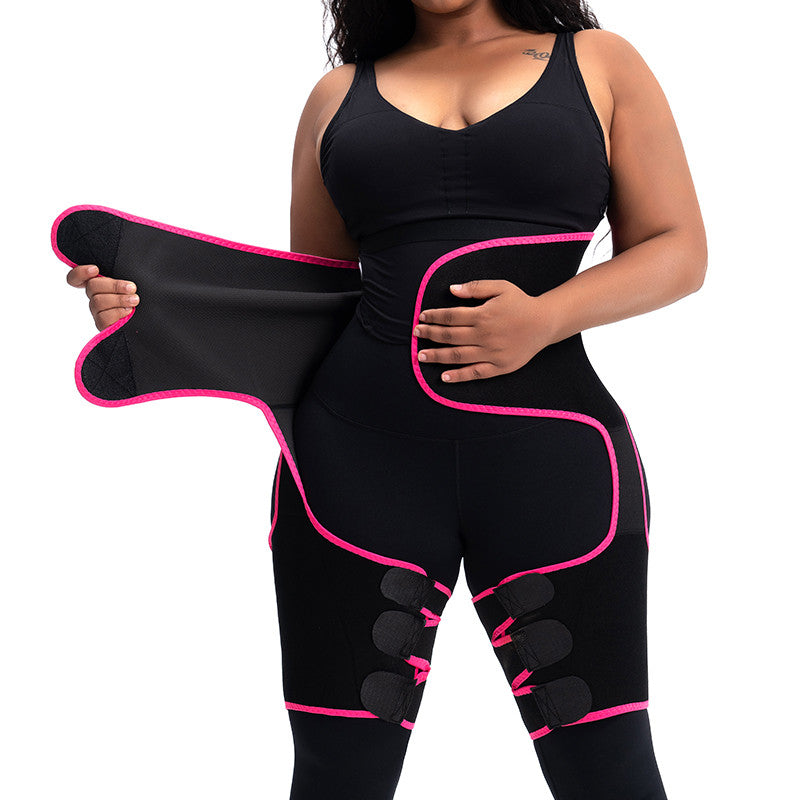 5-in-1 Waist Abdomen Belt Support Sweat Sauna Effect Neoprene Waist Trainer Butt Lifter Leg Arm Support Workout Fitness