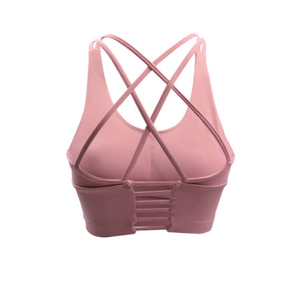 Yoga vest-style fitness bra