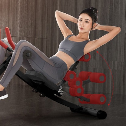 2 In 1 Abdominal Crunch Machine Sit Up Bench Core Abdominal Trainer Workout Gym