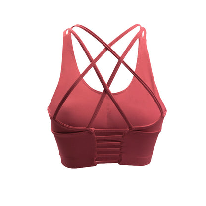 Yoga vest-style fitness bra