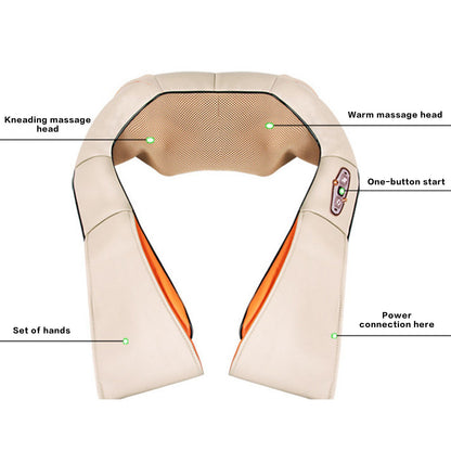 Shiatsu Massager Kneading Electric Shawl For Neck/Shoulder/Back/Body