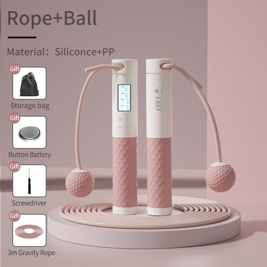 Jumping Rope Cordless Type Counting Fitness Exercise Wireless Gravity Weight Ball Fat Burning Female Cordless