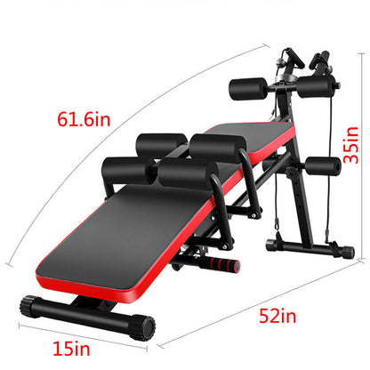 8 IN 1 Abdominal Trainers Push Ups Workout Beauty Waist Machine Height Adjustable Sit-up Exerciser Home Trainer Dumbbell Bench